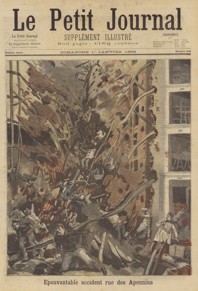 Dreadful Accident on the Rue des Apennins, Paris by French School
